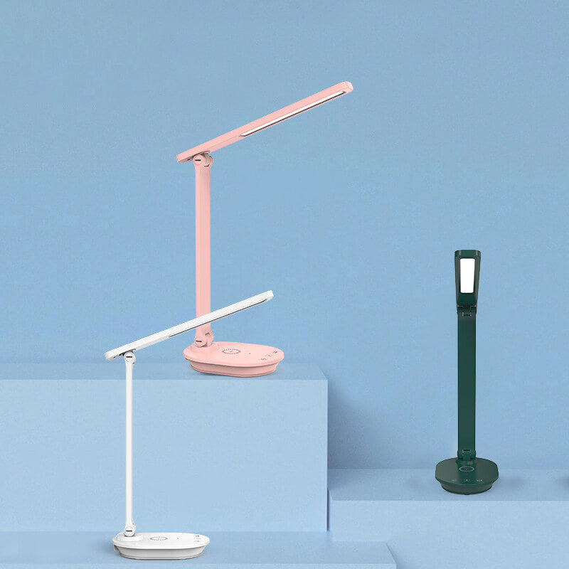 Hjemix | Moderne dobbelt sammenleggbart øyepleie trådløst oppladbart LED skrivebordslampe