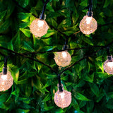 Hjemix | Moderne Art Deco vanntett Solar-PVC-Gummi-akryl-snor-bees-ball-kristall-ball-fall-LED lys utendørs for hagen