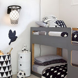 Hjemix | Slamora Barn Vegglampe | Basketballkurv Design | Glass & Metall | Art Deco Stil | Soveromslampe
