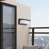 Hjemix | Moderne Minimalistisk Solrektangel PC LED Utendørs Vegglampe For Utendørs Patio