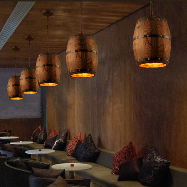 Hjemix | BarrelGlow Vintage Pendellampe | Trevinfat Design | 1-pære | Rustikk Belysning