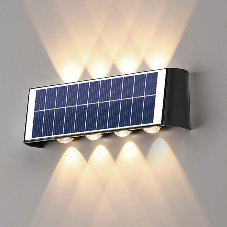 Hjemix | Moderne Enkelhet Sol Vannavstøtende Rektangulær ABS PMMA LED Vegglampe For Utendørs Patio