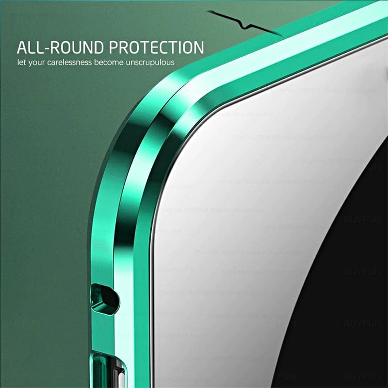 Hjemix | Magnetisk herdet glass dobbeltstående telefonveske for Samsung