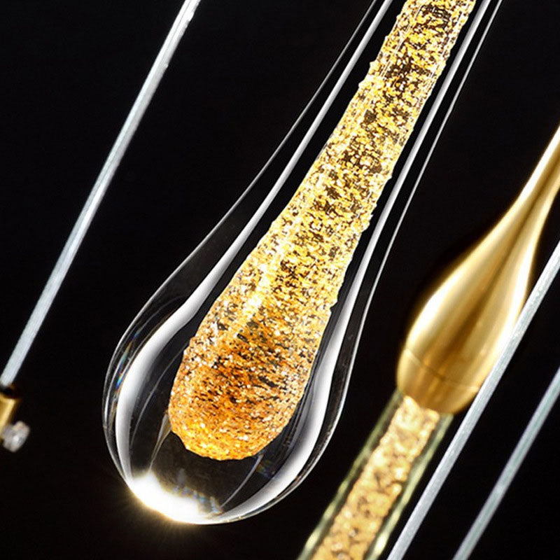 Hjemix | Moderne Luksus Dråpeformet Glass LED Vegglampe For Soverom