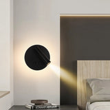Hjemix | Moderne Minimalistisk Rektangulær Rund Jern Aluminium LED Vegglampe For Soverom