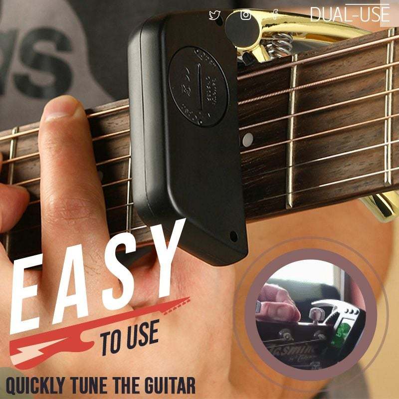Hjemix | DUAL-BRUK GITAR CAPO TUNER MED LCD-SKJERM