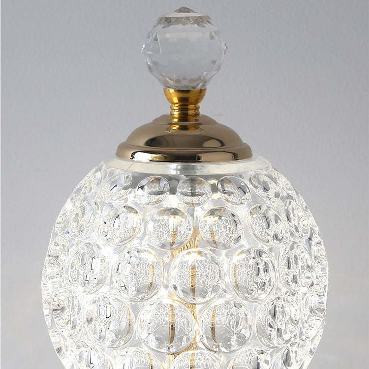 Hjemix | Moderne Kreativ Ananas Metall Akryl USB LED Bordlampe for Soverom