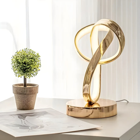 Hjemix | Lampe - Luksus Gull Möbius Ring Skrivebords Leselampe