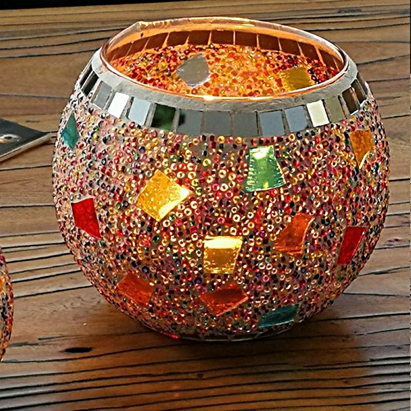 Hjemix | Europeisk Retro Glass Mosaic Tealight Holder
