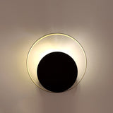 Hjemix | Moderne Minimalistisk Jern Sirkel Ring 1-Lyskilde Vegglampe For Soverom