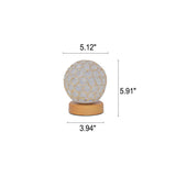 Hjemix | Moderne Minimalistisk Rund USB Oppladbar LED Nattlampe Bordlampe