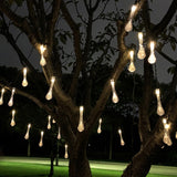 Hjemix | Moderne Art Deco vanntett Solar-PVC-Gummi-akryl-snor-bees-ball-kristall-ball-fall-LED lys utendørs for hagen