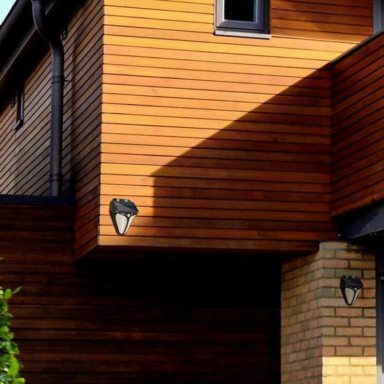 Hjemix | Solenergi Intelligent Trekant Utendørs Vanntett Kroppssensor Patio LED Vegglampe