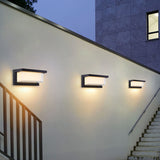 Hjemix | Moderne Minimalistisk Solrektangel PC LED Utendørs Vegglampe For Utendørs Patio