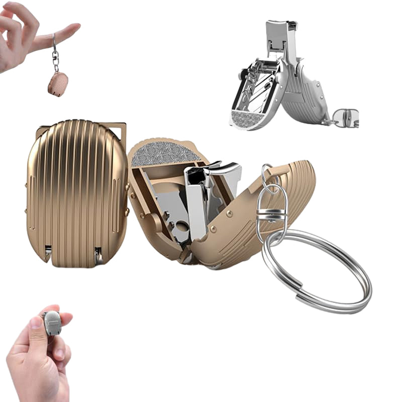 Hjemix | Bærbar Mini Sammenleggbar Negleklipper Nøkkelring