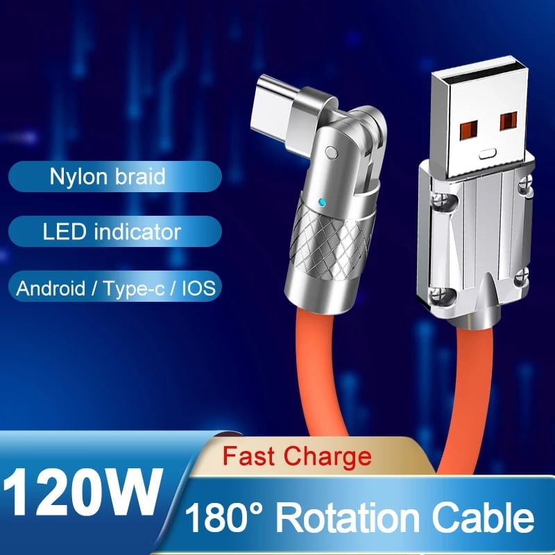 Hjemix | 180° Rotasjon Hurtiglader Kabel