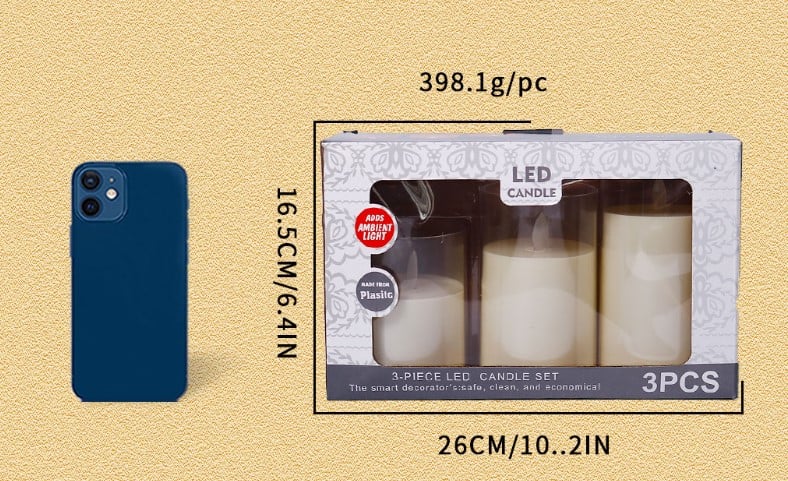 Hjemix | Ekte Uten Flamme Stearinlys LED Elektronisk Lys