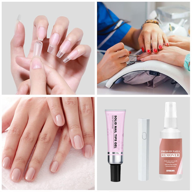 Hjemix | Magic Solid Nail Glue Set 3-i-1 Neglekunstsett