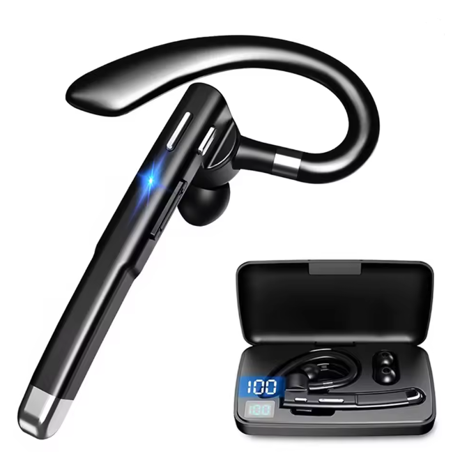 Hjemix | Trucker Dual Mic Trådløs Bluetooth 5.1 Støydempende Headset/Ørepropper