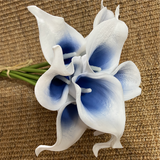Hjemix | 10 marineblå Calla lilje PU Real Touch blomster bryllupsdekorasjon buketter borddekorasjon kunstige blomster hjemmedekor