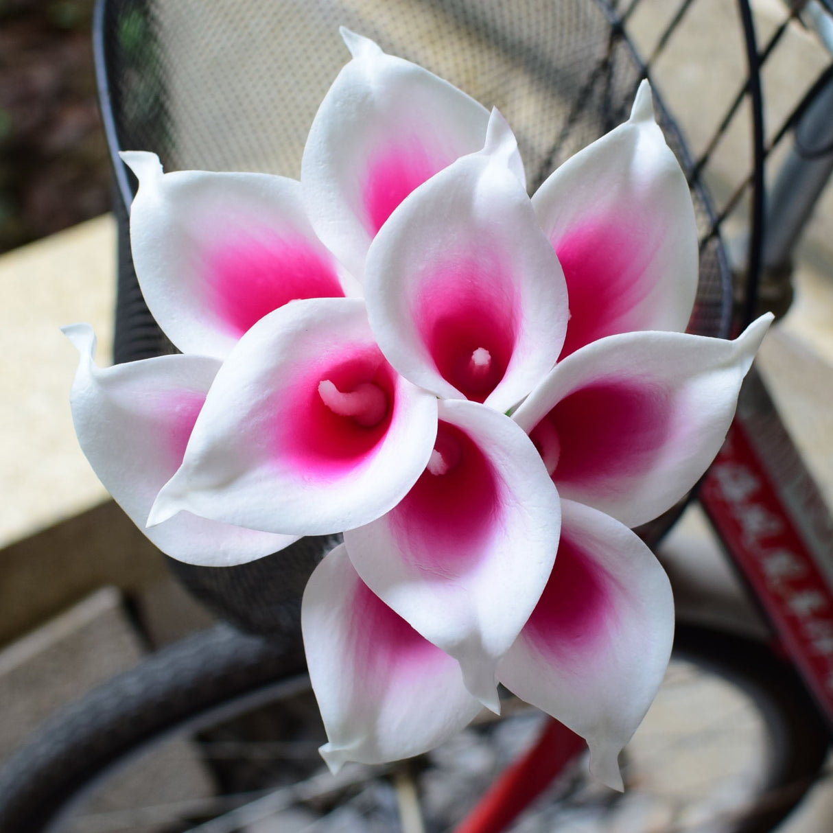 Hjemix | 10 marineblå Calla lilje PU Real Touch blomster bryllupsdekorasjon buketter borddekorasjon kunstige blomster hjemmedekor