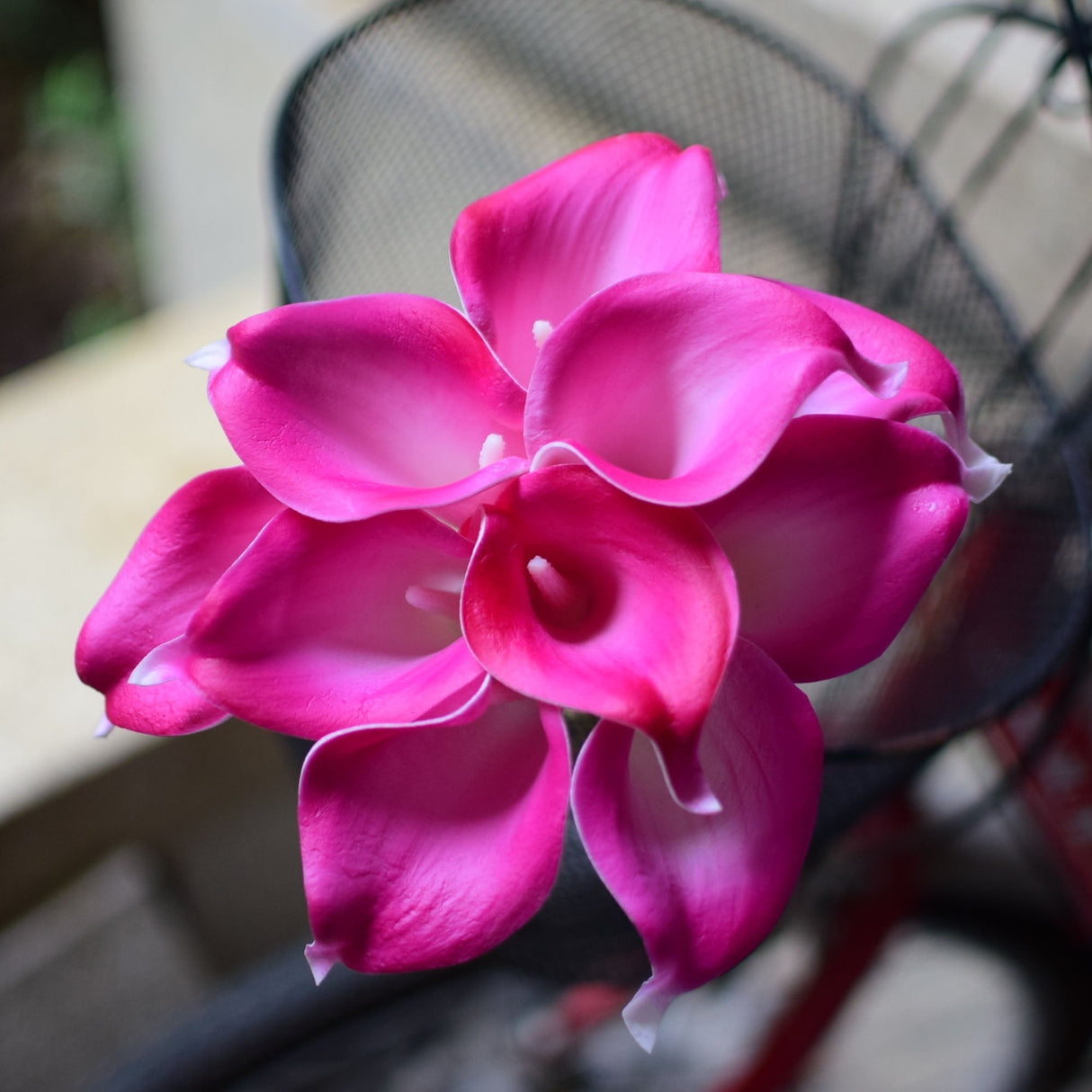 Hjemix | 10 marineblå Calla lilje PU Real Touch blomster bryllupsdekorasjon buketter borddekorasjon kunstige blomster hjemmedekor
