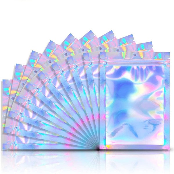 Hjemix | 100-Pack: Resirkulerbare holografiske folieposer