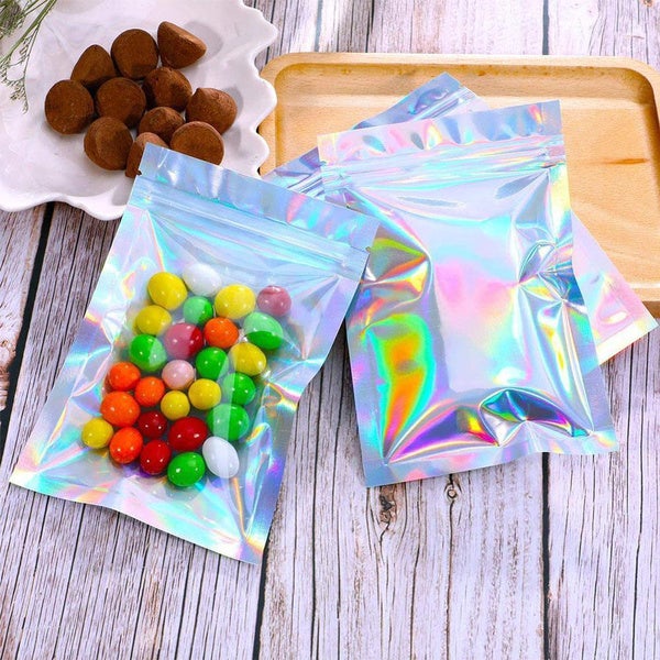 Hjemix | 100-Pack: Resirkulerbare holografiske folieposer