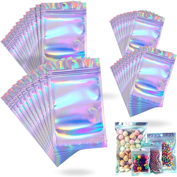 Hjemix | 100-Pack: Resirkulerbare holografiske folieposer