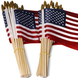 Hjemix | 100-Pack: USA 4x6 i tre pinneflagg