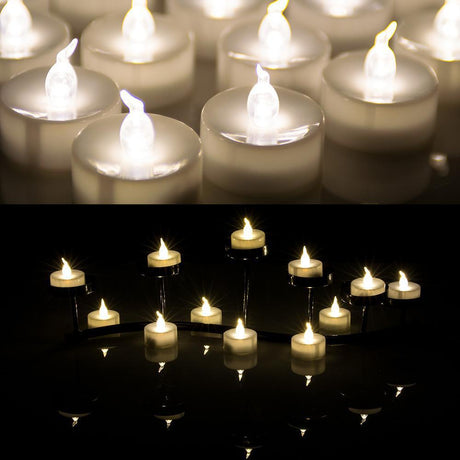 Hjemix | 100-biter: Hvit LED lys Tealight