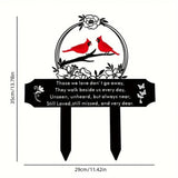 Hjemix | Metal Cardinal Cemetery Memorial Stake