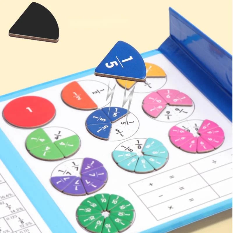 Hjemix | Montessori Magnetisk Bok Brøk Puslespill For Barn