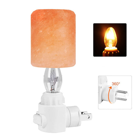 Hjemix | Naturlig krystall Himalayasaltlampe | Pluggbordlampe