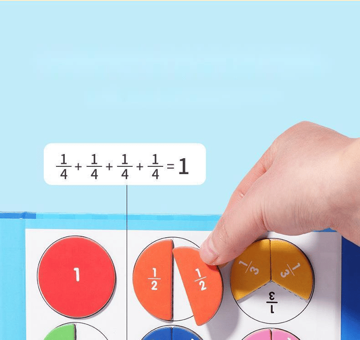 Hjemix | Montessori Magnetisk Bok Brøk Puslespill For Barn