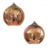 Hjemix | Moderne kreativ 3D fargerik fyrverkeriglass 1-lampe kuppelpendellampe
