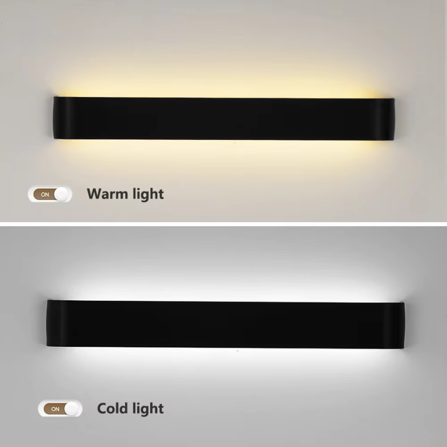 Hjemix | Nordisk LED Vegglampe - Moderne Børstet Aluminum Innendørs Vegglampe