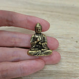 Hjemix | 10 deler mini messing sittende Buddha statue figur for reise buddhisme tilbedelse hjem kontor skrivebord dekorasjon