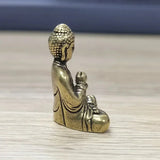 Hjemix | 10 deler mini messing sittende Buddha statue figur for reise buddhisme tilbedelse hjem kontor skrivebord dekorasjon