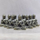 Hjemix | 10 deler mini messing sittende Buddha statue figur for reise buddhisme tilbedelse hjem kontor skrivebord dekorasjon