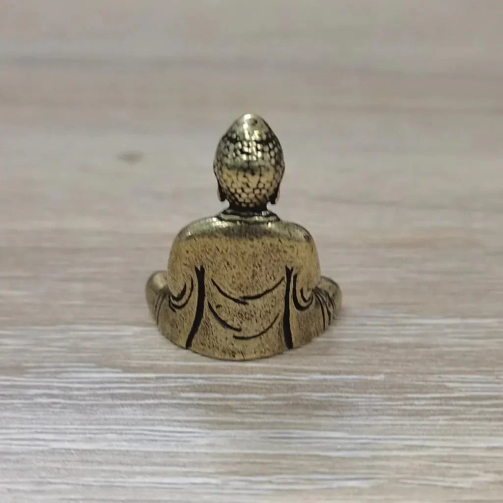 Hjemix | 10 deler mini messing sittende Buddha statue figur for reise buddhisme tilbedelse hjem kontor skrivebord dekorasjon