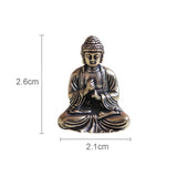 Hjemix | 10 deler mini messing sittende Buddha statue figur for reise buddhisme tilbedelse hjem kontor skrivebord dekorasjon
