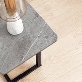 Hjemix | ModernoCurve C-Side Table | MDF tabletop | Moderne design | Plassbesparende | Perfekt for stue og soverom