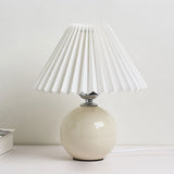 Hjemix | Nordisk minimalistisk 1-lampe bordlampe laget av keramikk med folder