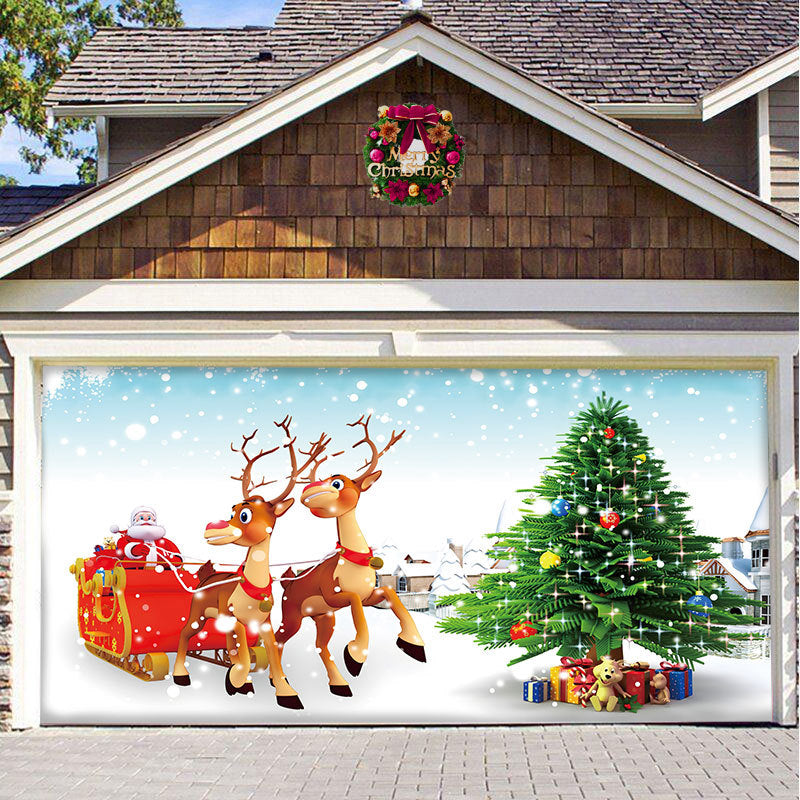 Hjemix | Snow Garage Door Banner Ornament