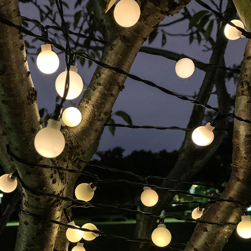 Hjemix | Moderne Art Deco vanntett Solar-PVC-Gummi-akryl-snor-bees-ball-kristall-ball-fall-LED lys utendørs for hagen