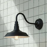 Hjemix | Noctura Klassisk Vegglampe | Vintage Design | Jernramme med Rund Glasskjerm | 1-Lys Spisestue Belysning