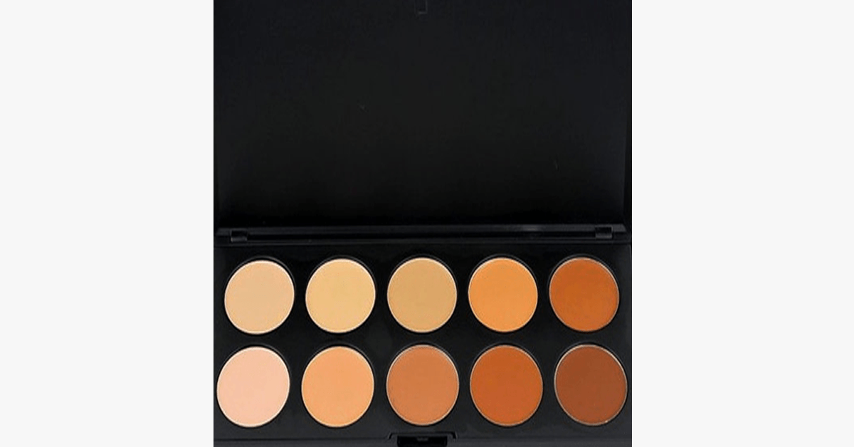 Hjemix | 10 Farge Concealer Palett - Magisk skjuler alle dine ufullkommenheter og mørke ringer for å gi deg et feilfritt utseende!