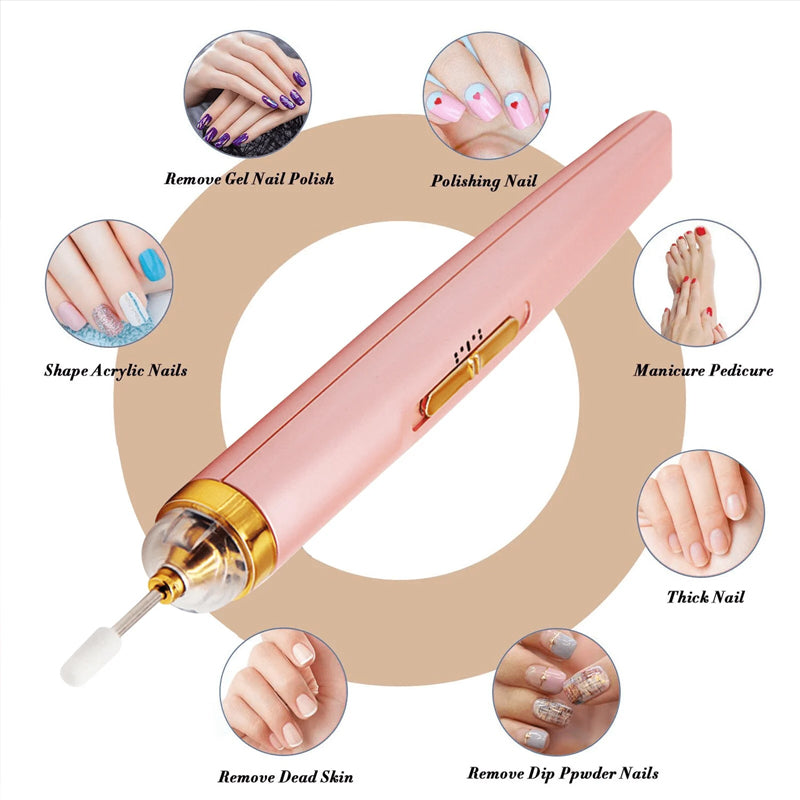 Hjemix | Elektrisk Profesjonell Manikyr Neglemaskin Sett