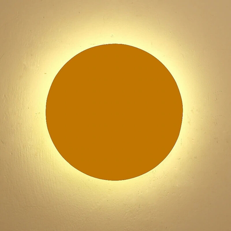 Hjemix | GlowOrb Minimalistisk Rund LED Vegglampe | Fargevariasjon | Dimmbar Lys